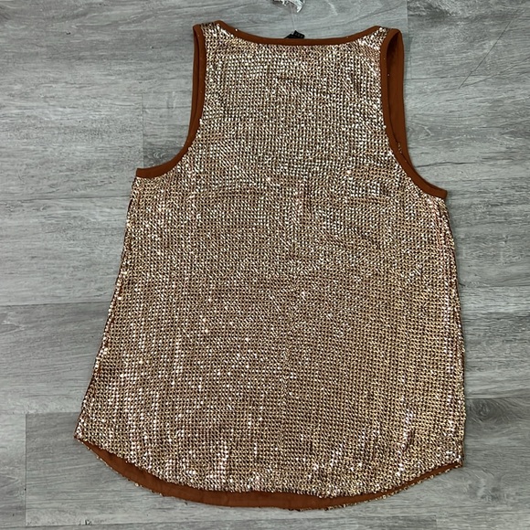 Shirt Tank French Connection Bronze Sequin - Picture 4 of 5